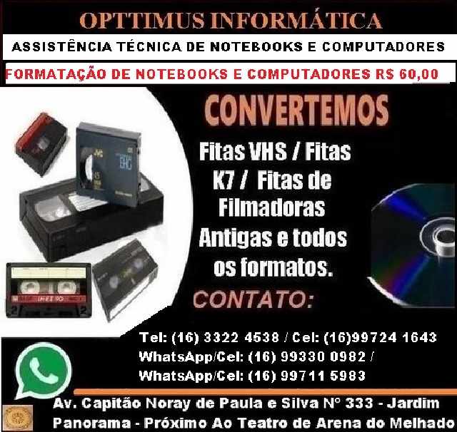 Foto 1 - Convertemos Fitas VHS para DVD